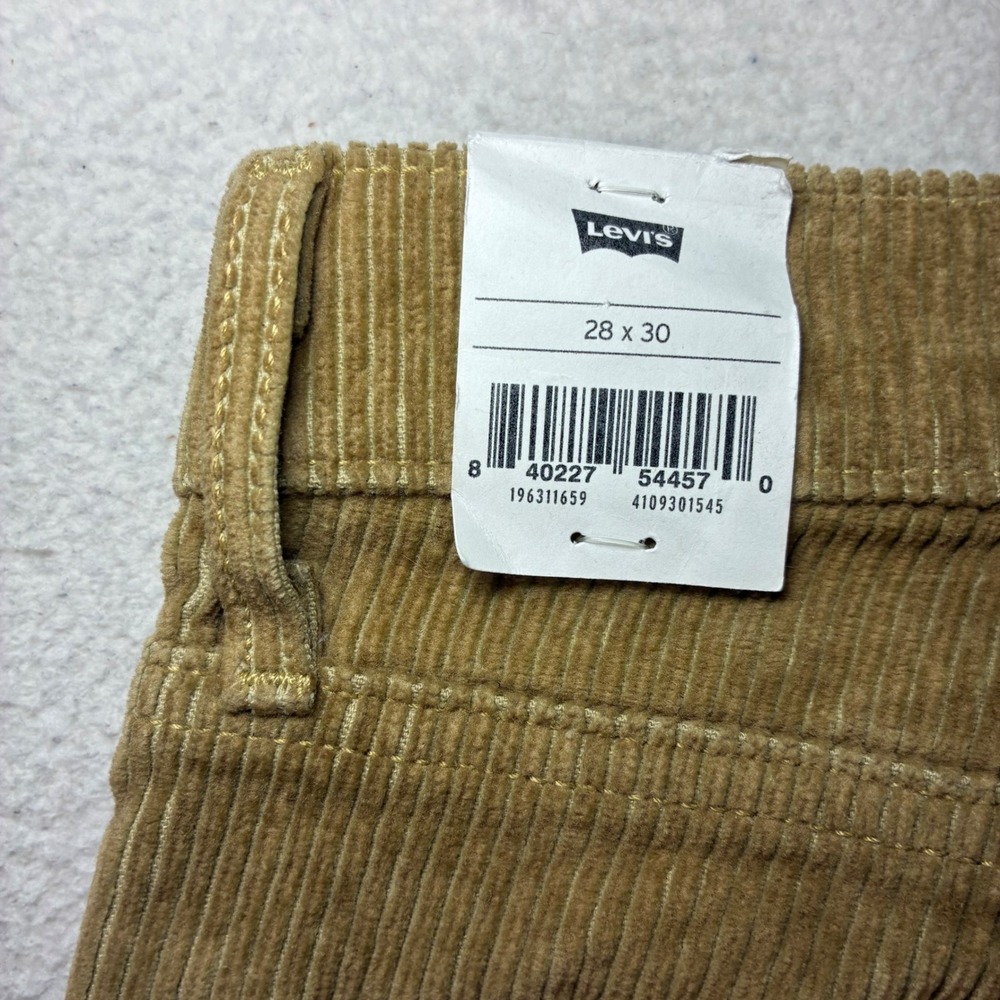 Levis 314 Shaping Straight Corduroy Pants Women 28x30 Tan Preppy Stretch NWT - Picture 4 of 10